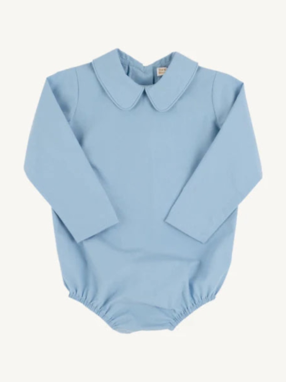 The Beaufort Bonnet Peter Pan Collar Onesie (Long Sleeve Woven)- Barrington Blue